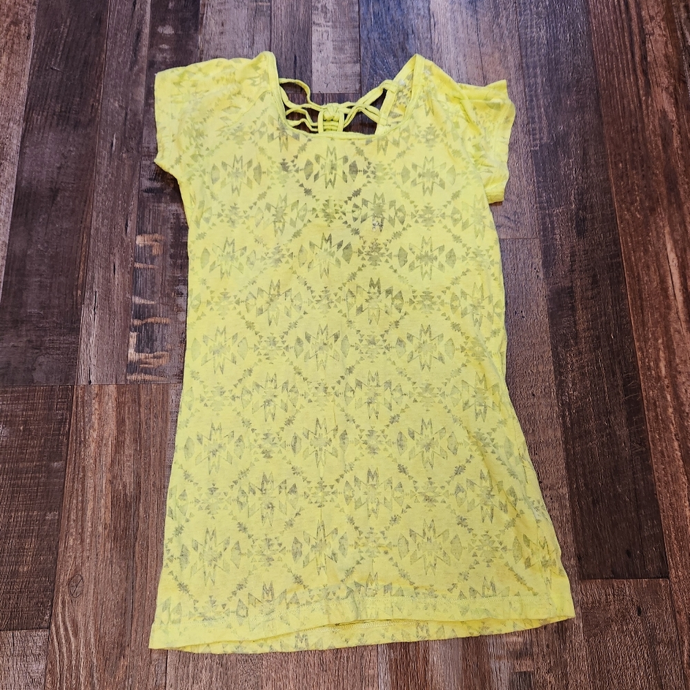 Neon Derek Heart Sheer Shirt
